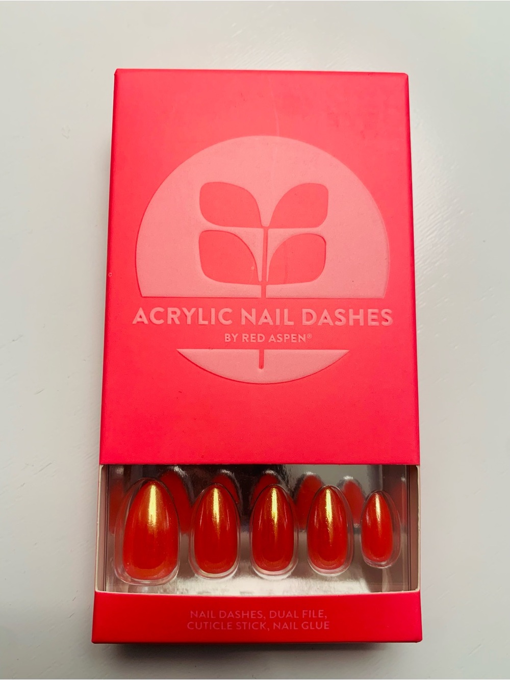 Acrylic Red Aspen Nail Dashes